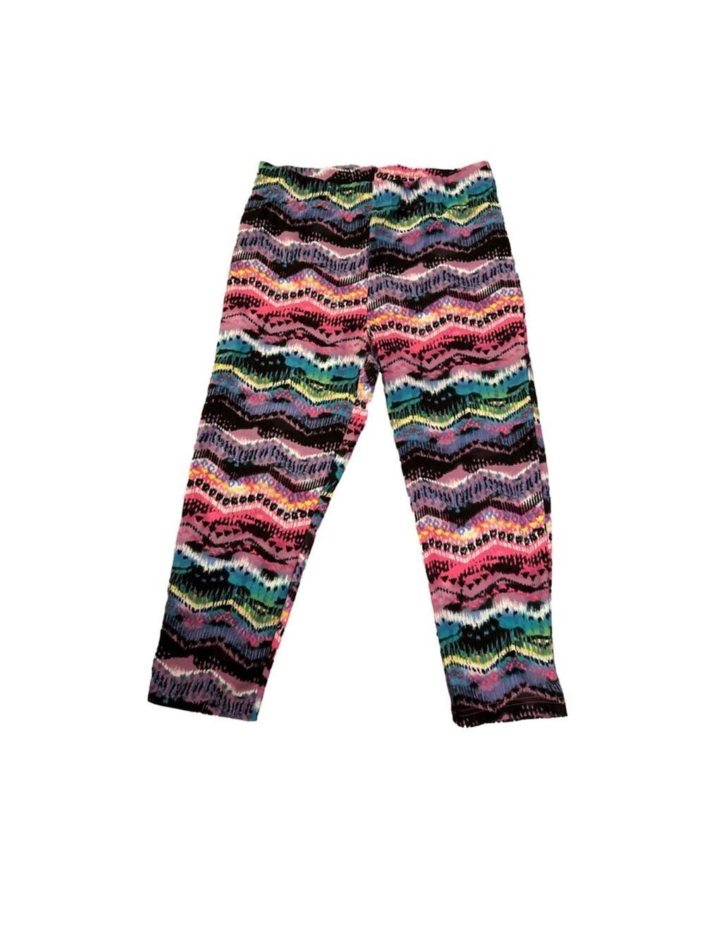 🔵Faded Glory Multi Colored Chevron Leggings 1X (16W)